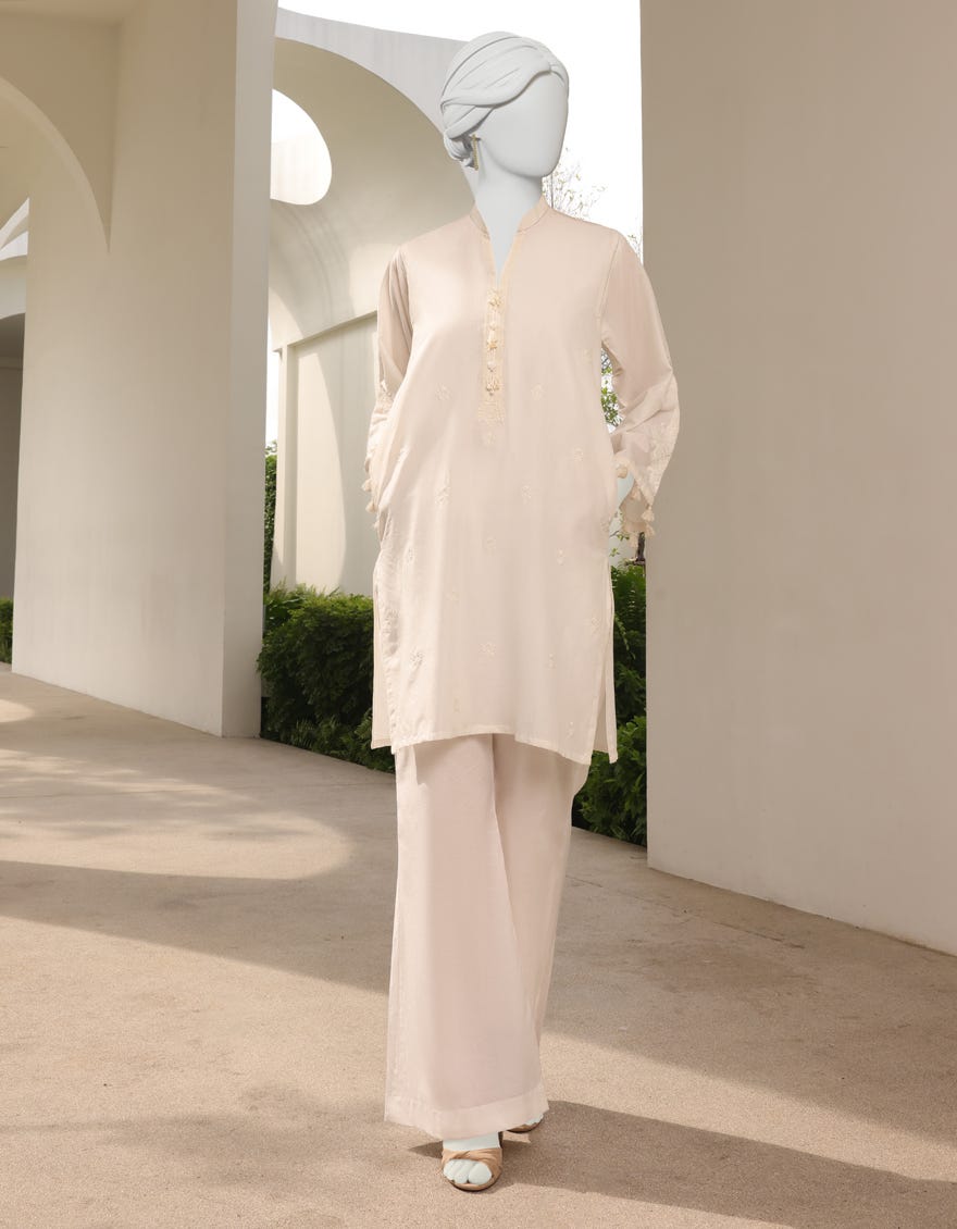 White Lawn Women's Kurti | Jjlk-S-Jss-23-330