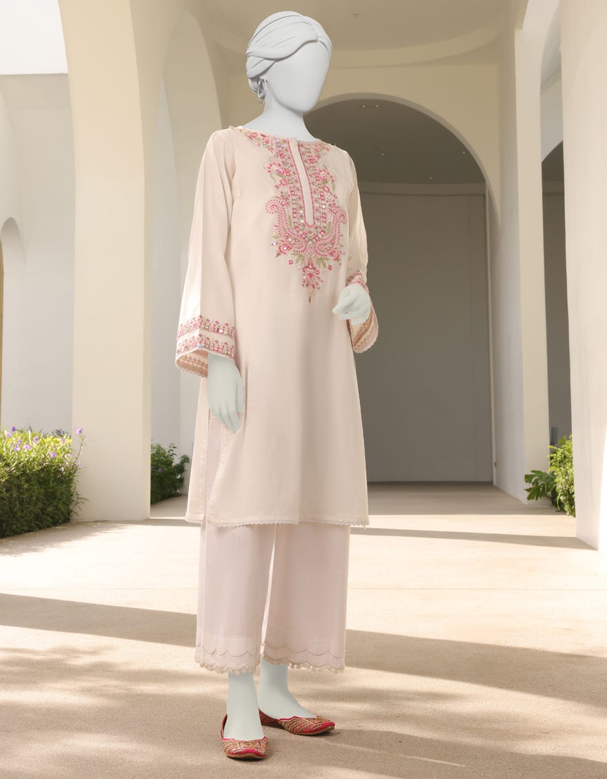 White Lawn Women's Kurti | Jjlk-S-Jss-23-339
