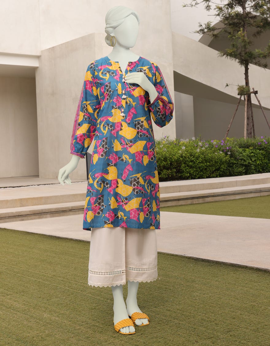 Blue Lawn Women's Kurti | Jjlk-S-Jss-23-352