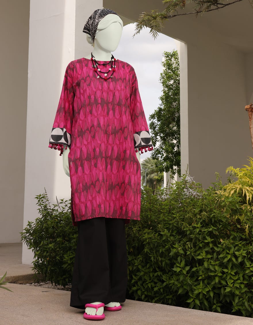 Pink Lawn Women's Kurti | Jjlk-S-Jss-23-353