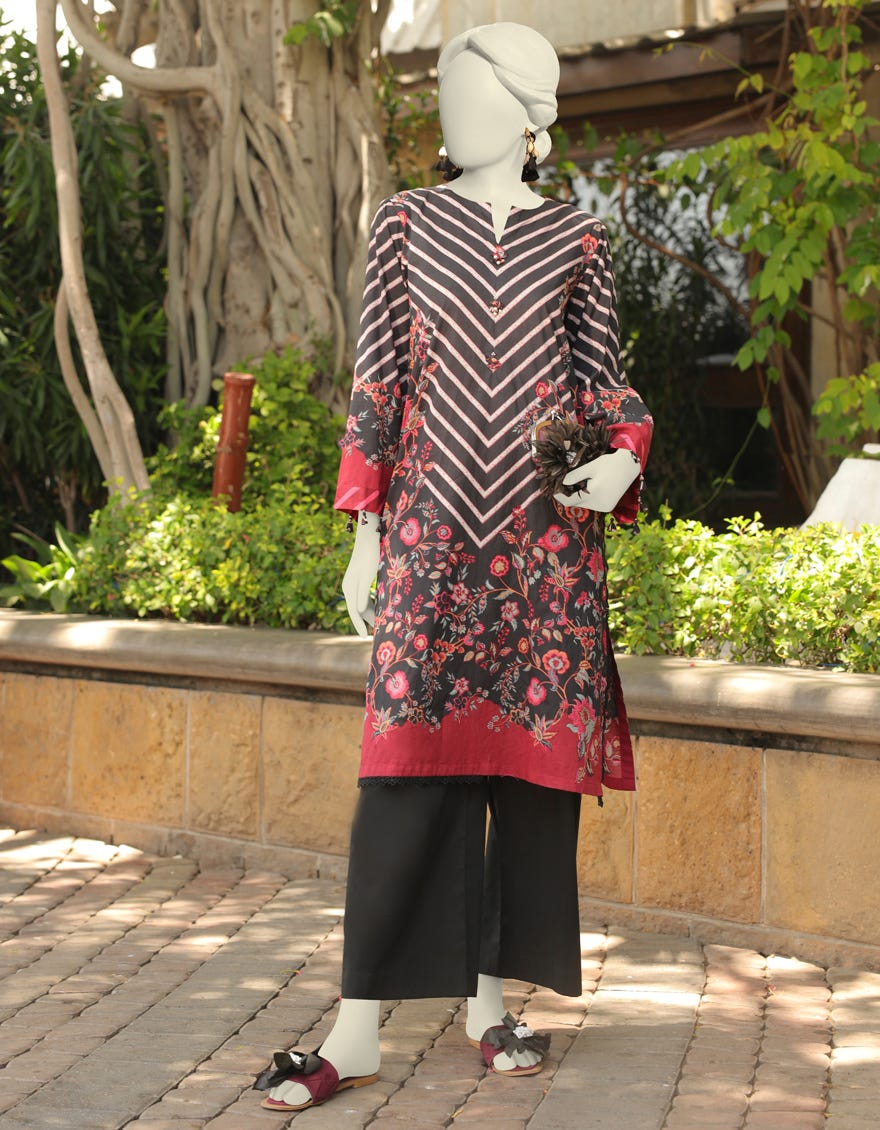 Black Lawn Women's Kurti | Jjlk-S-Jss-23-417