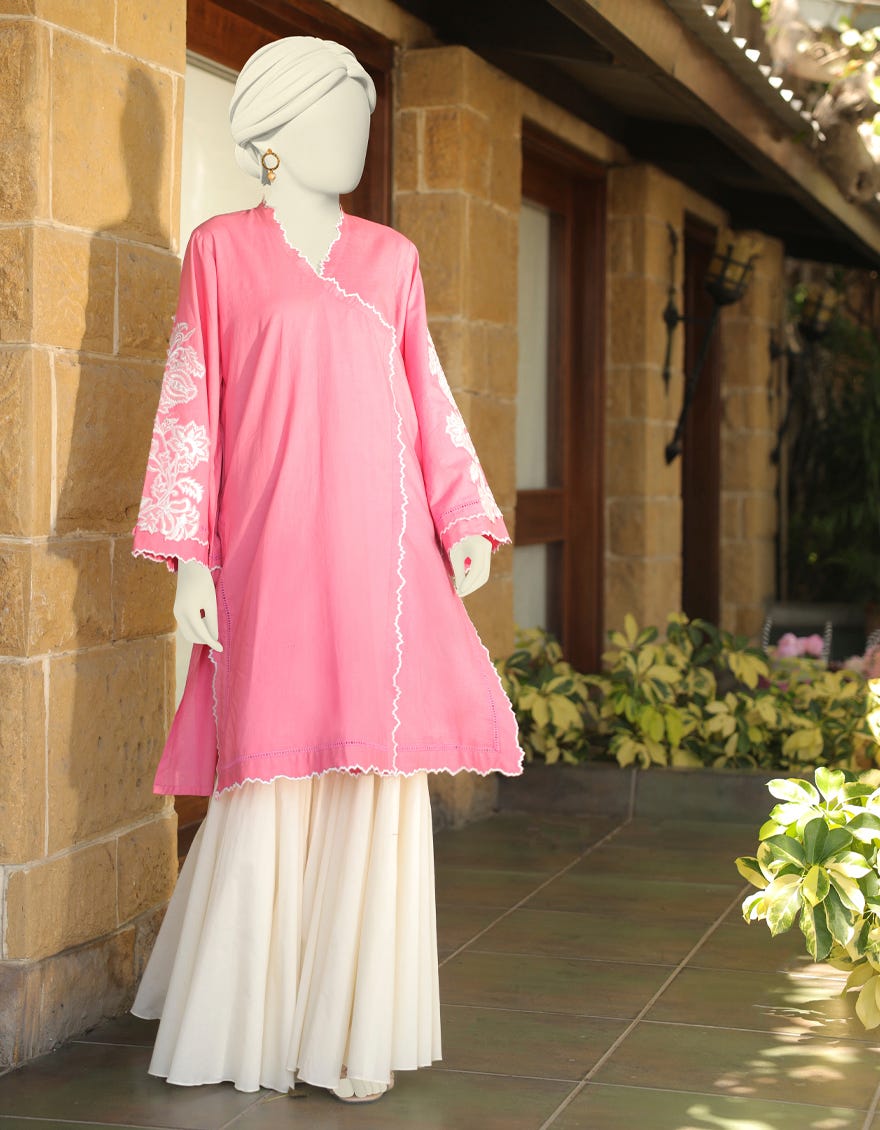 Pink Dyed Women's Kurti | Jjlk-S-Jss-23-428