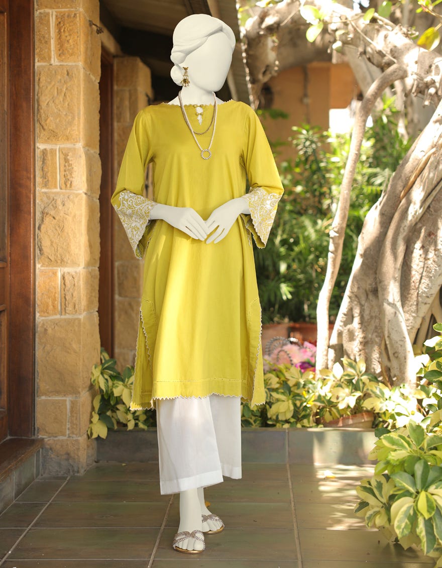 Green Dyed Women's Kurti | Jjlk-S-Jss-23-429