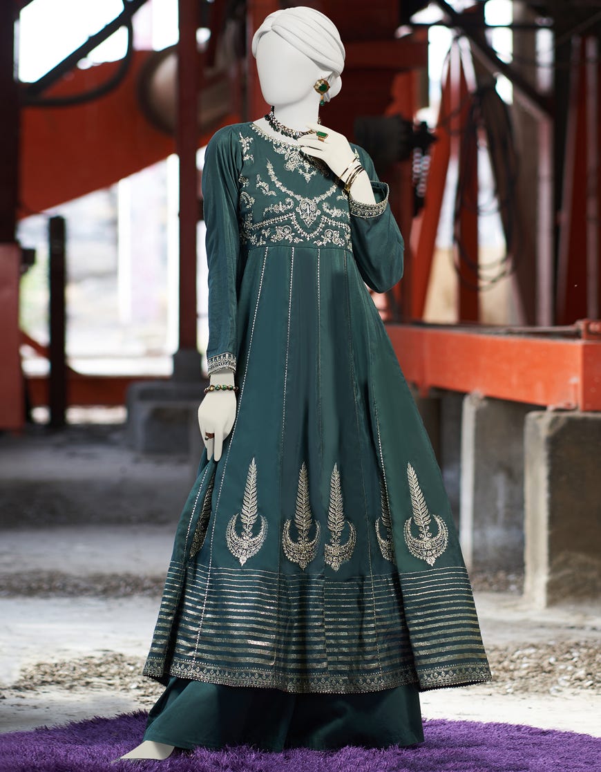 Green Paper Cotton Women's Kurti | Jjlk-S-Jss-23-437