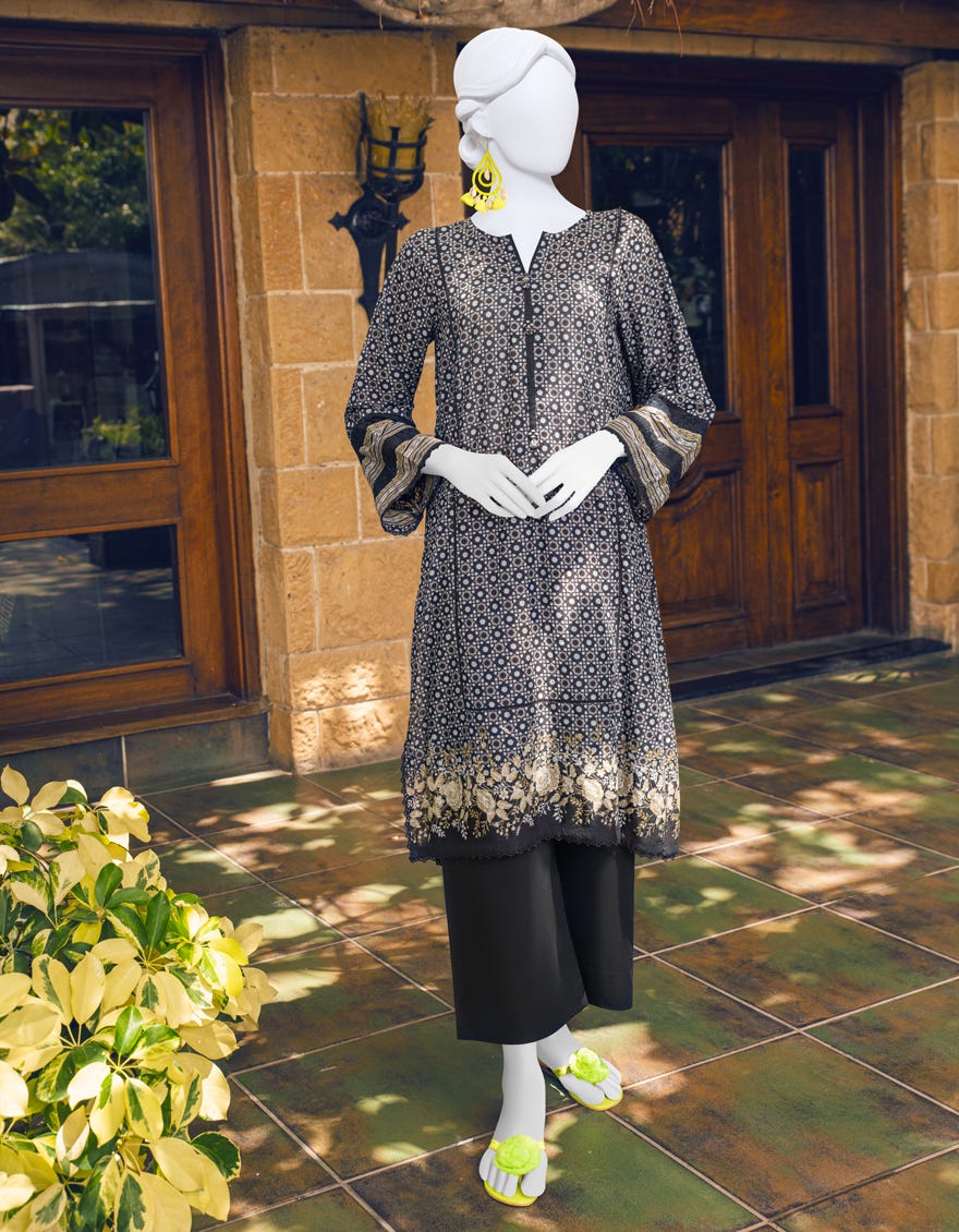 Black Dyed Women's Kurti | Jjlk-S-Jss-23-442
