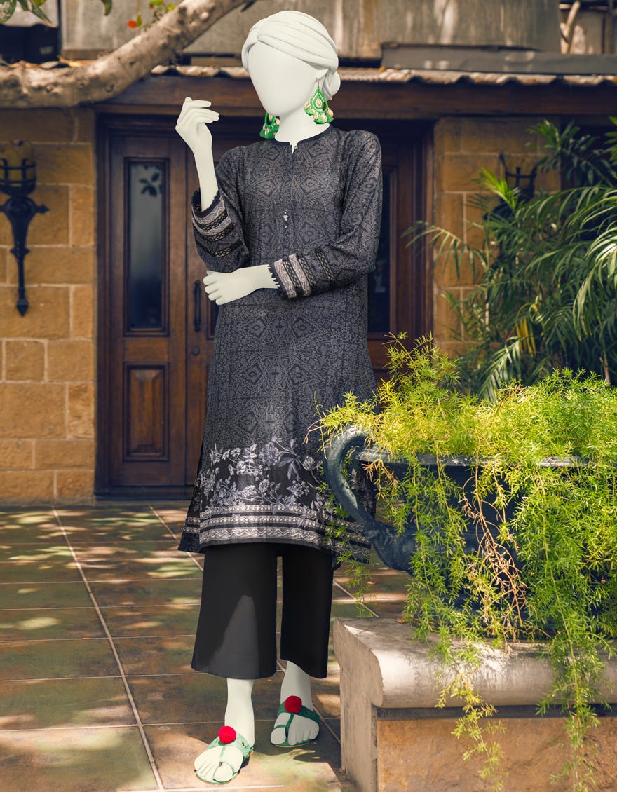 Black Dyed Women's Kurti | Jjlk-S-Jss-23-443