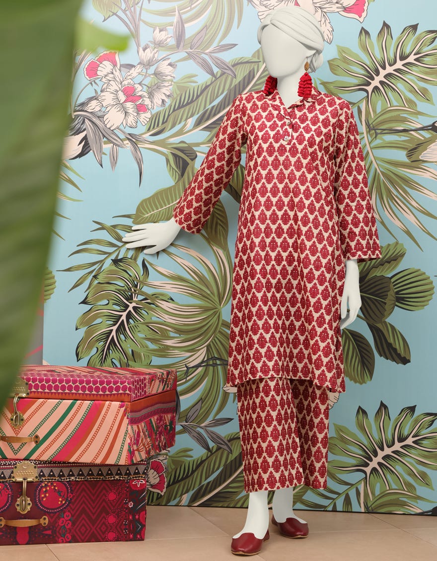 Red Lawn Women's Kurti | Jjlk-S-Jss-24-307