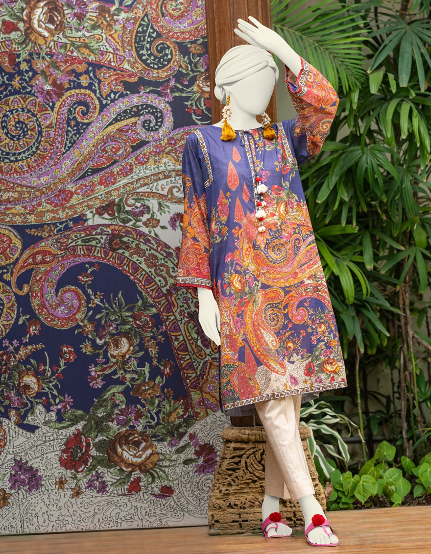 Multicolor Lawn Women's Kurti | Jjlk-S-Jss-24-311
