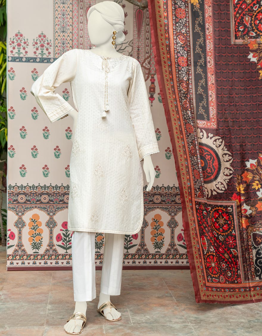 Off White Textured Women's Kurti | Jjlk-S-Jss-24-328