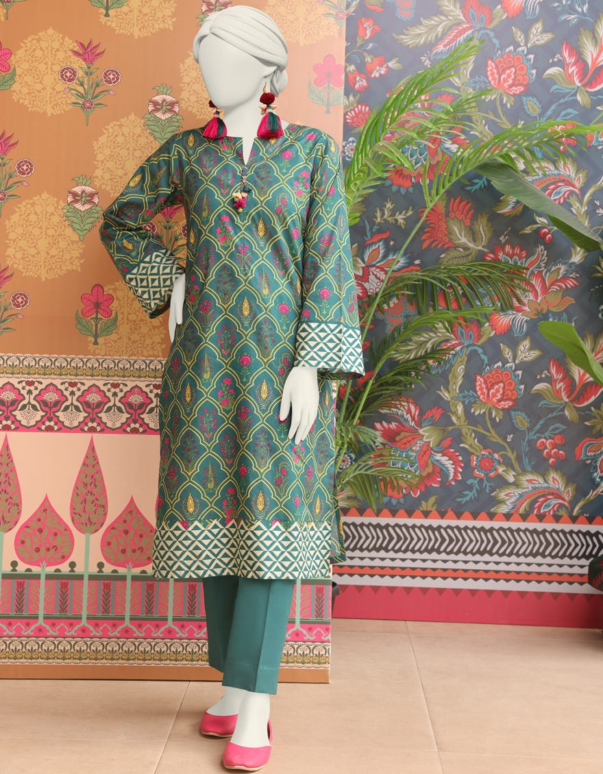 Green Lawn Women's Kurti | Jjlk-S-Jss-24-330