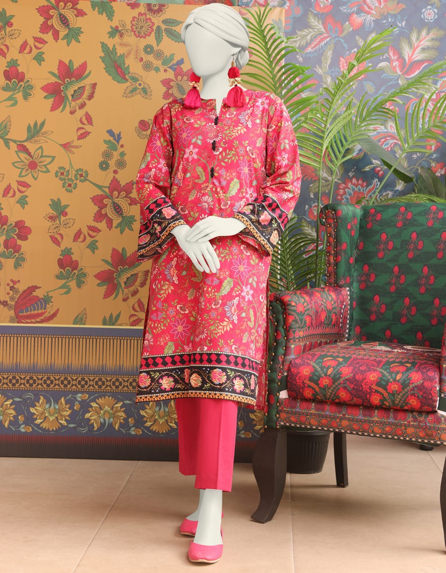 Red Cambric Women's Kurti | Jjlk-S-Jss-24-332