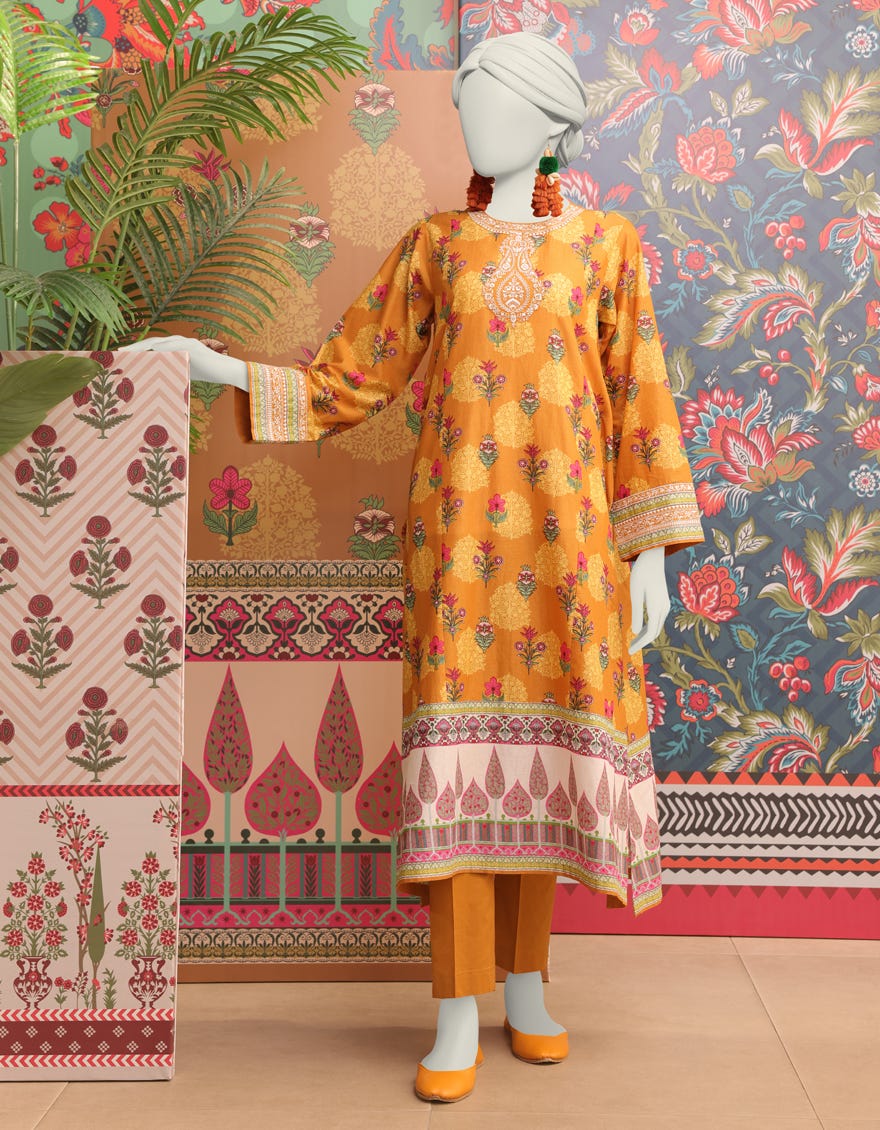 Mustard Lawn Women's Kurti | Jjlk-S-Jss-24-345