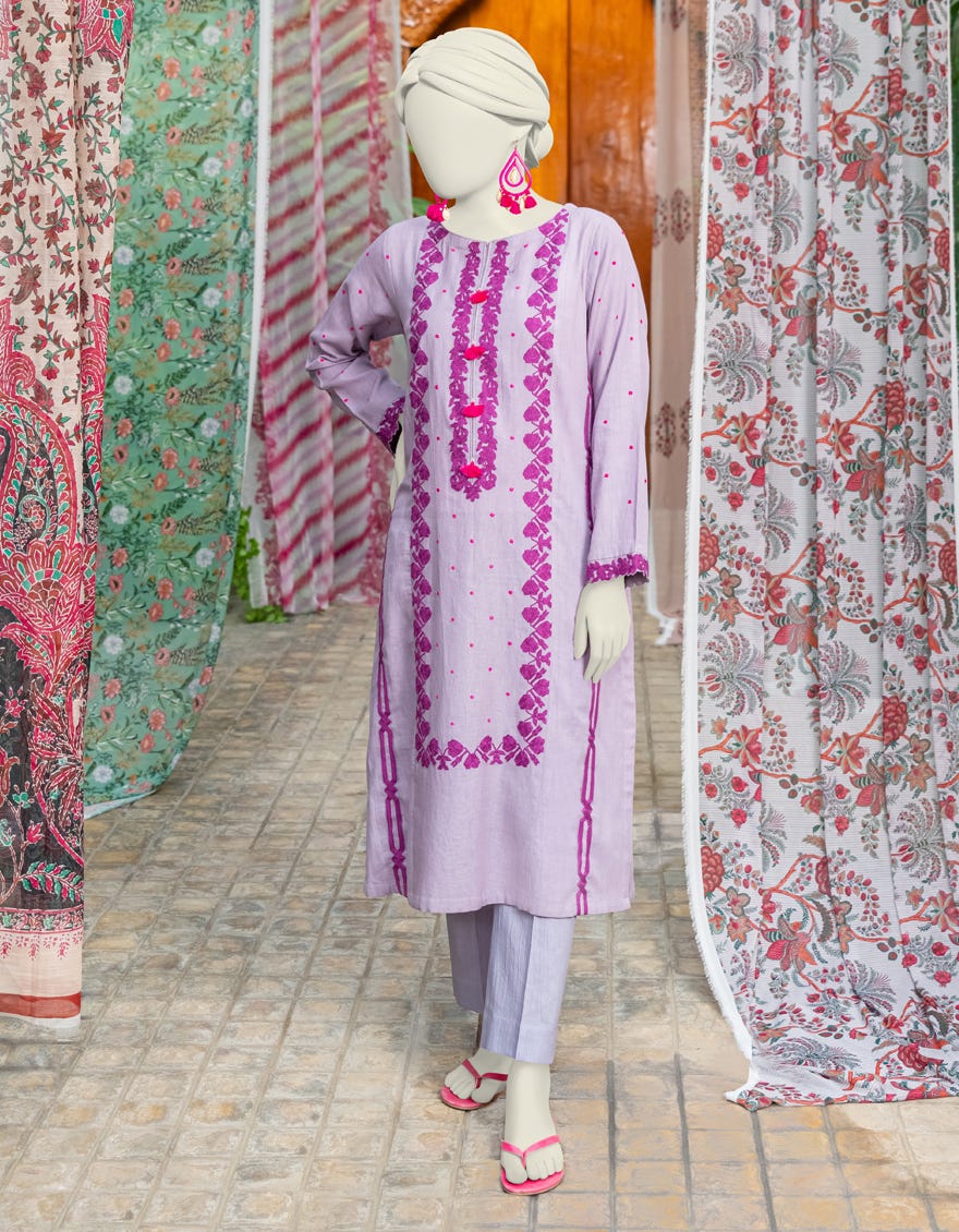 Lilac Textured Women's Kurti | Jjlk-S-Jss-24-352