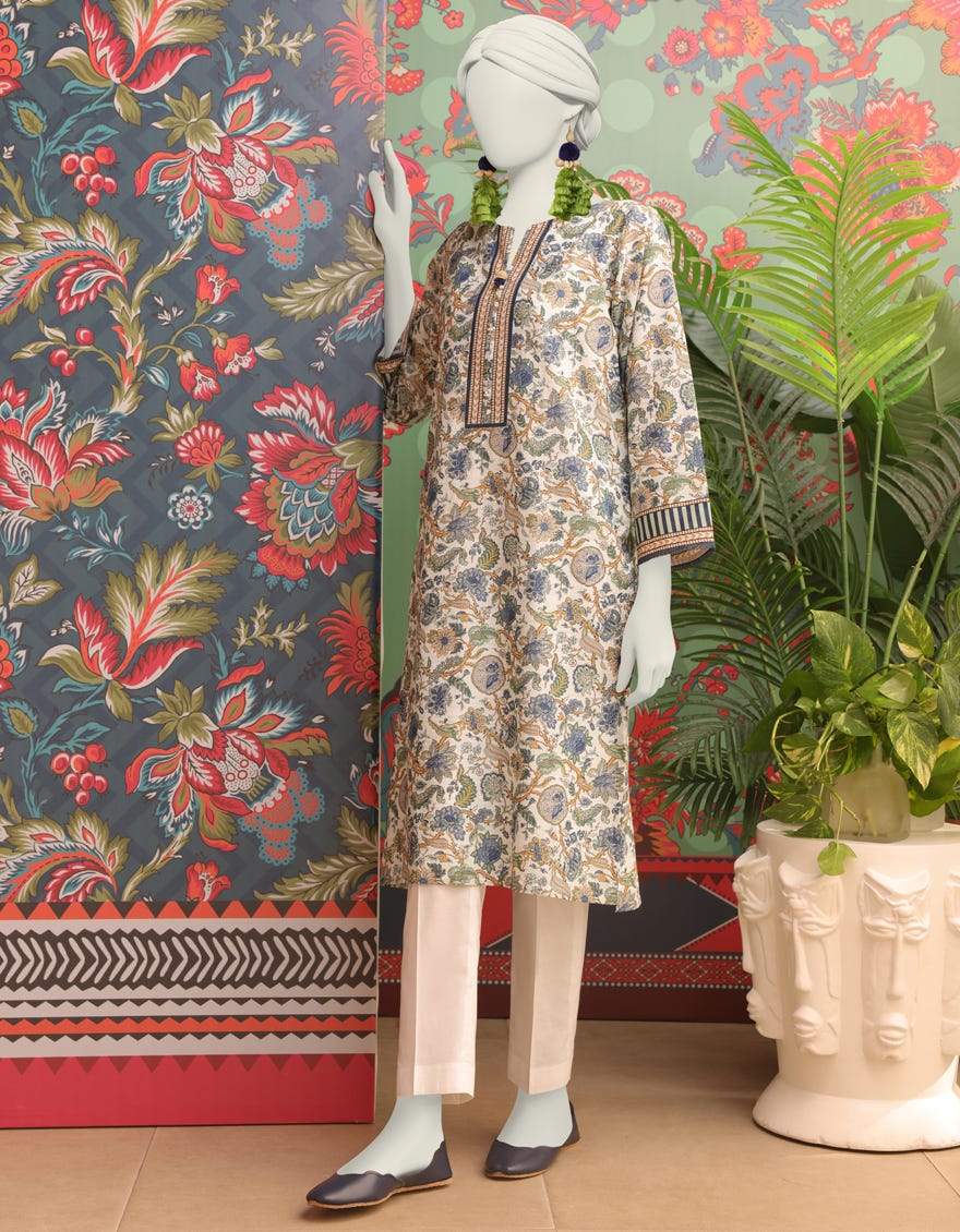 Multicolor Cambric Women's Kurti | Jjlk-S-Jss-24-356