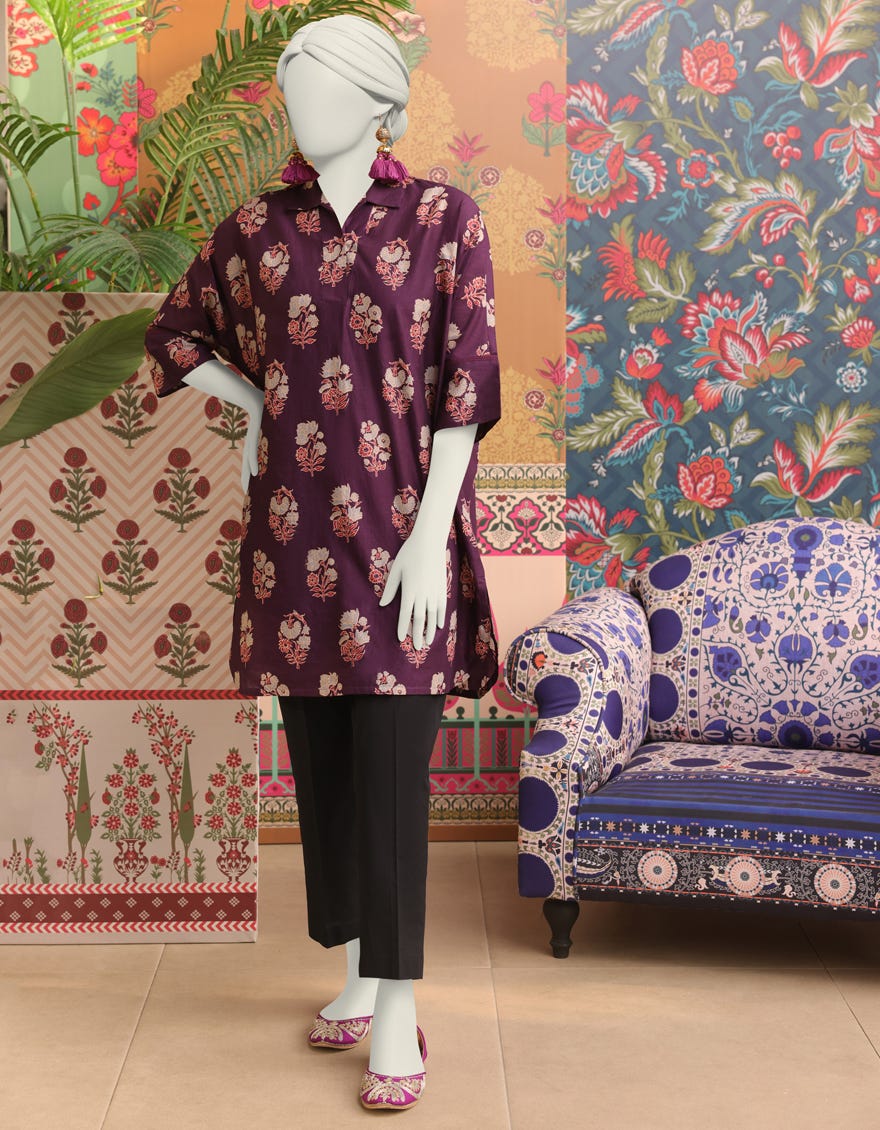 Purple Lawn Women's Kurti | Jjlk-S-Jss-24-360