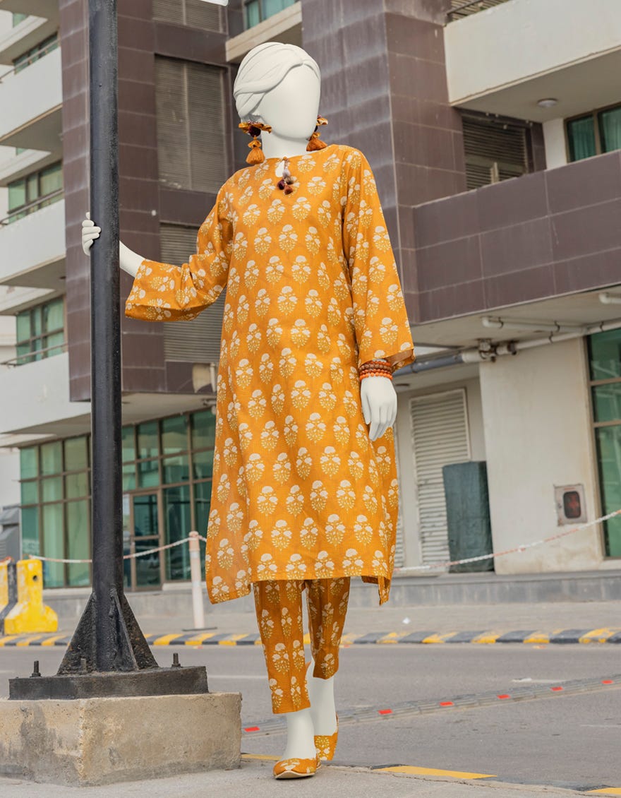 Mustard Lawn Women's Kurti | Jjlk-S-Jss-24-368