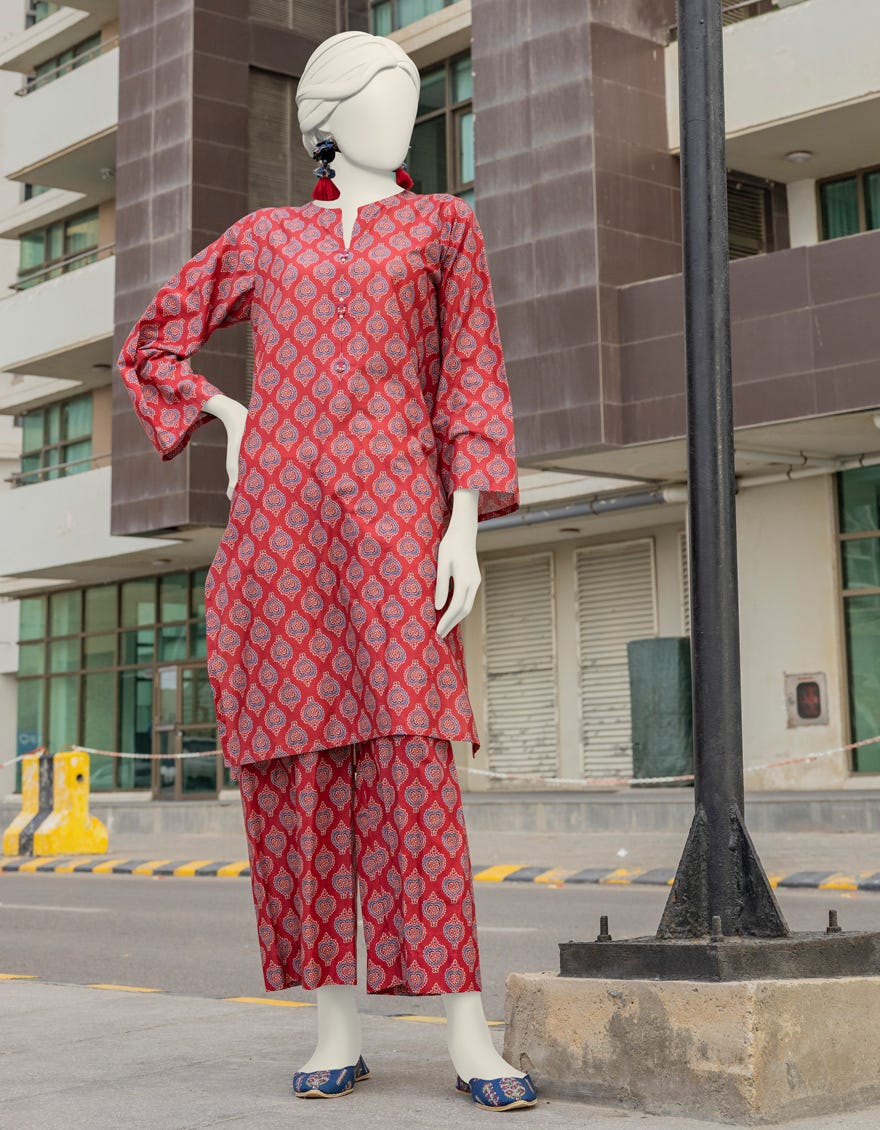 Red Lawn Women's Kurti | Jjlk-S-Jss-24-370