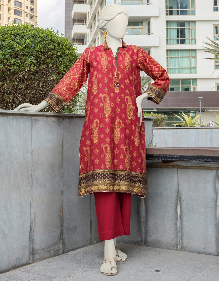 Red Lawn Women's Kurti | Jjlk-S-Jss-24-380