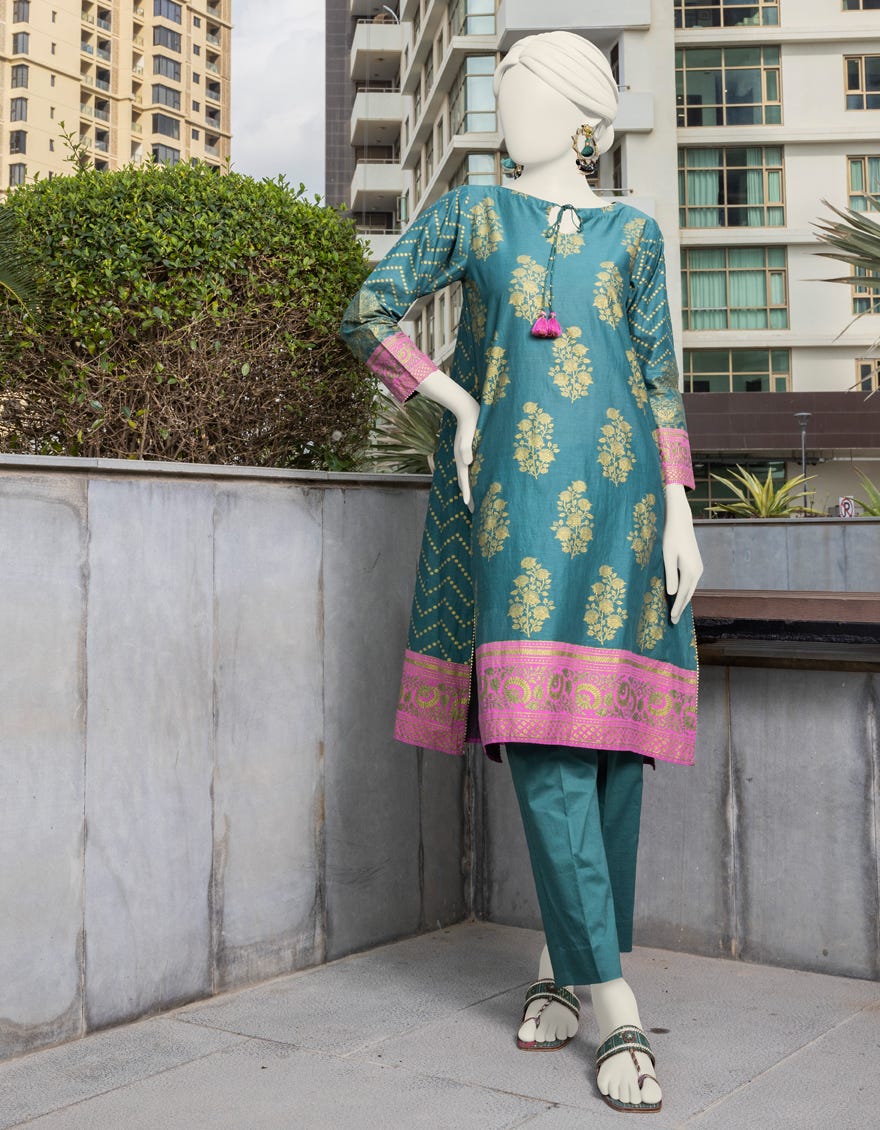 Green Lawn Women's Kurti | Jjlk-S-Jss-24-381
