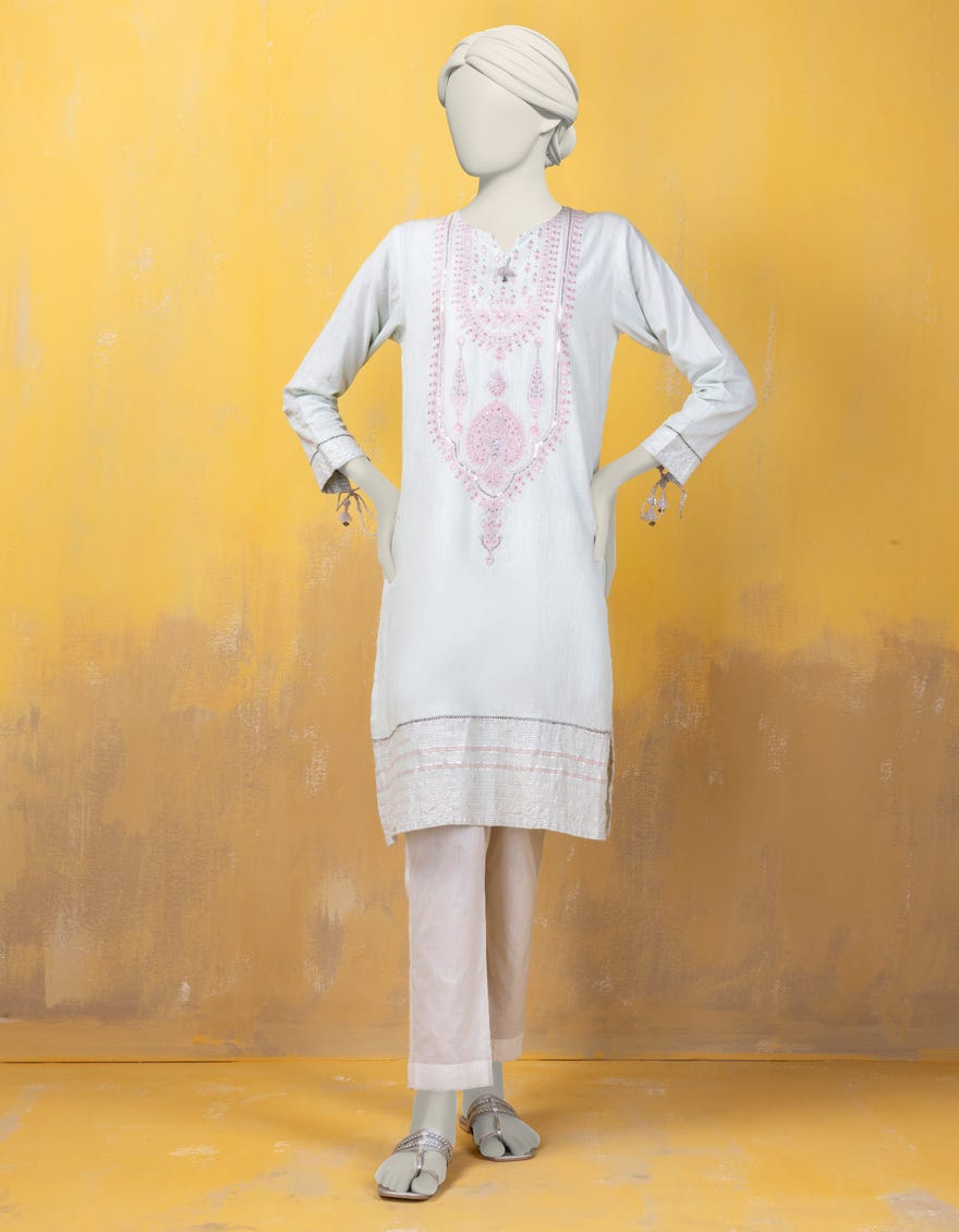 Green Khaddi Women's Kurti | Jjlk-S-Jss-24-386