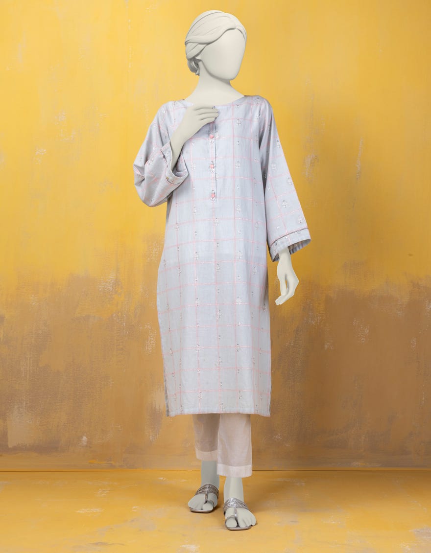 Blue Khaddi Women's Kurti | Jjlk-S-Jss-24-388