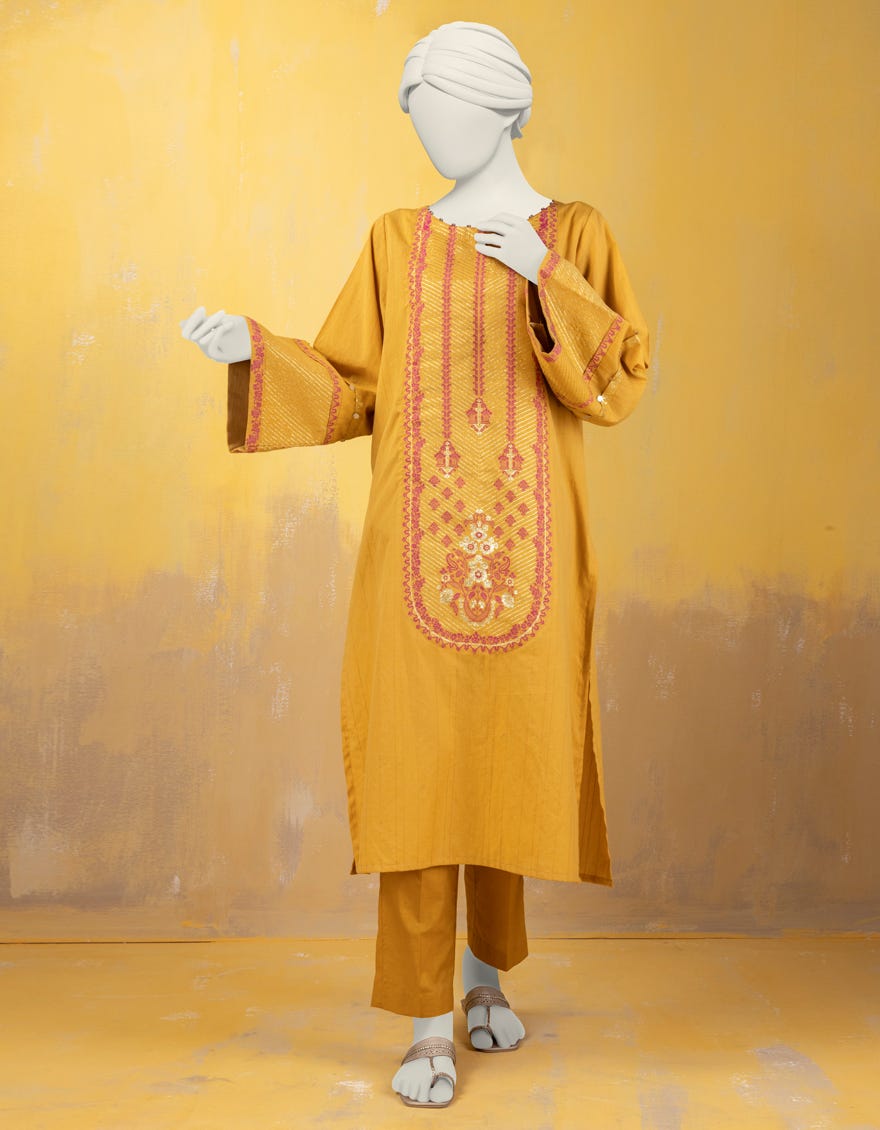 Ochre Khaddi Women's Kurti | Jjlk-S-Jss-24-390