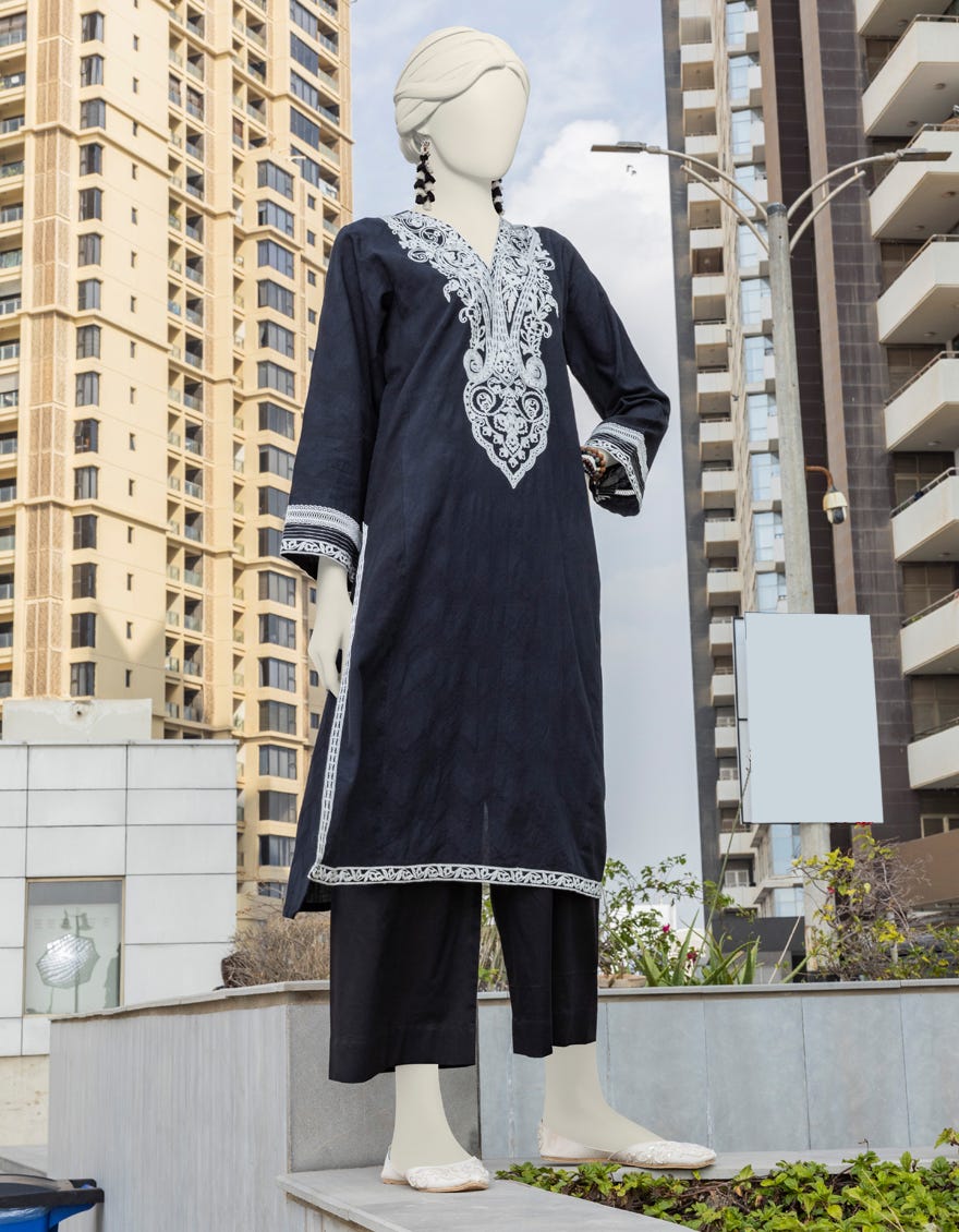 Black Textured Women's Kurti | Jjlk-S-Jss-24-416