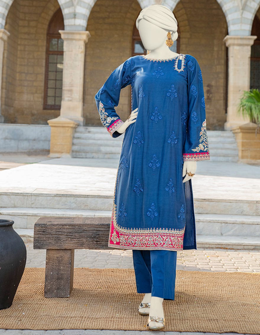 Blue Silk Women's Kurti | Jjlk-S-Jss-24-424