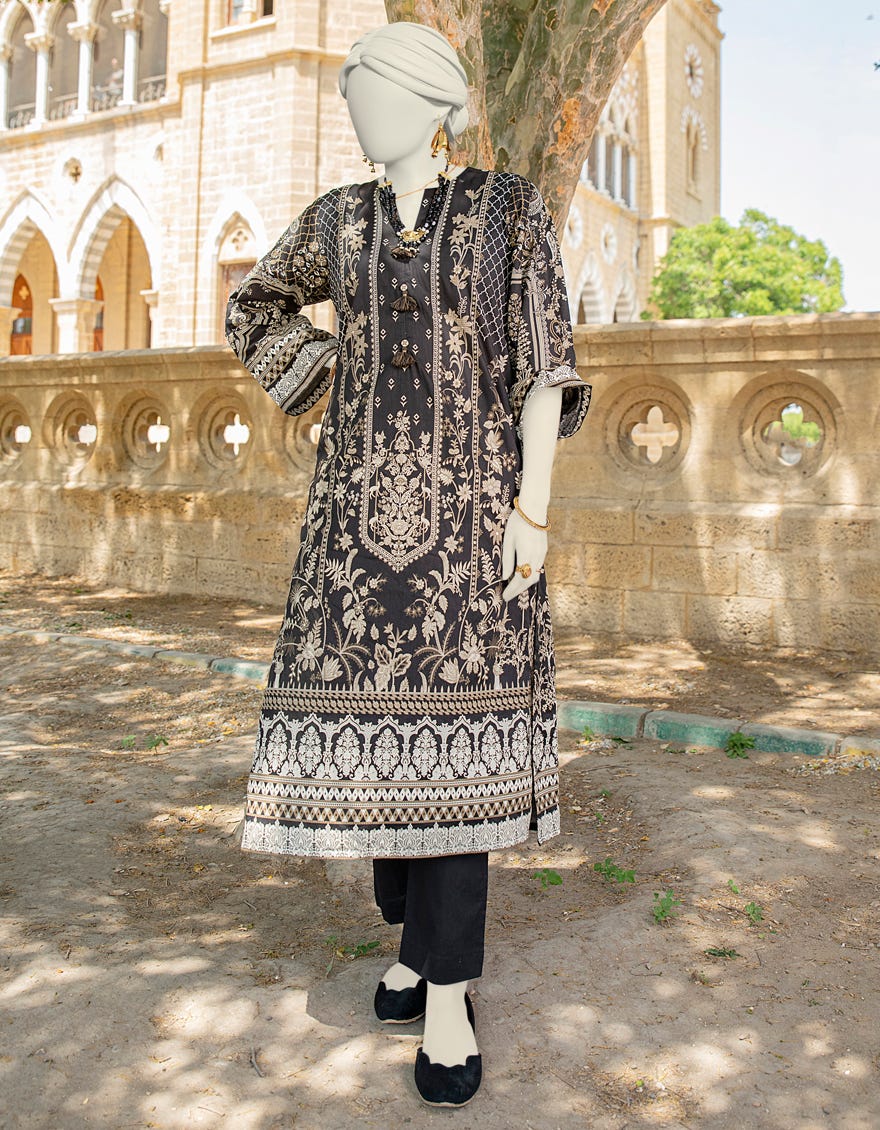 Black Lawn Women's Kurti | Jjlk-S-Jss-24-426