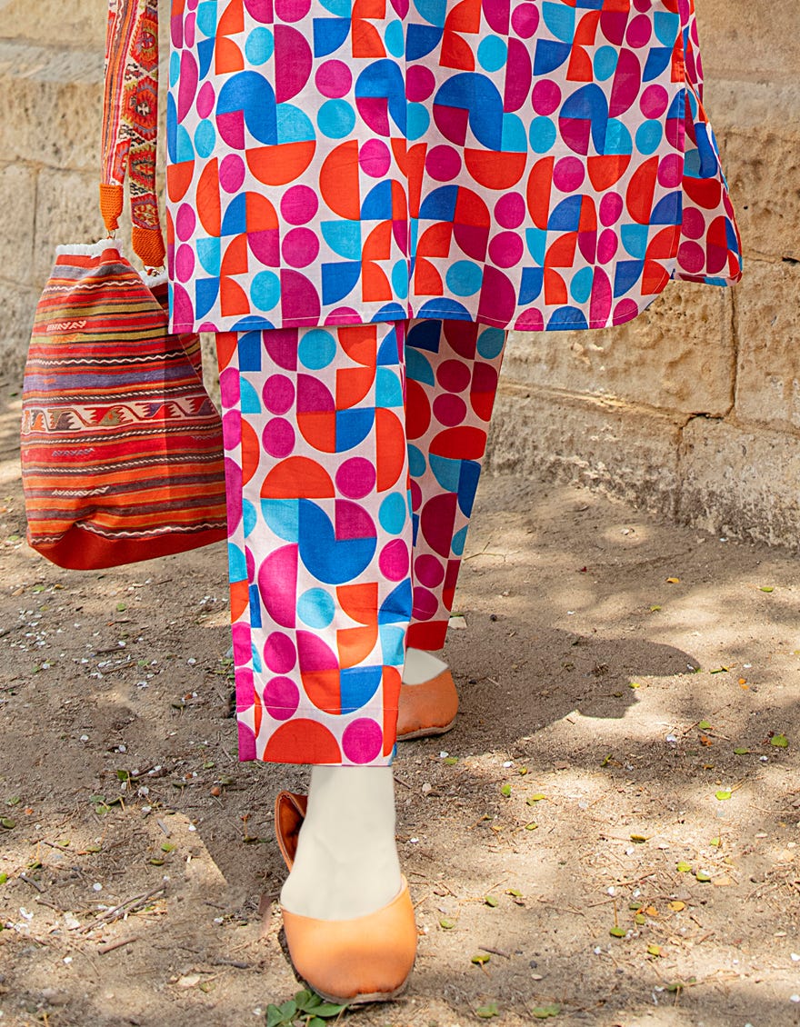 Multicolor Lawn Trousers | Jjlt-S-24-447