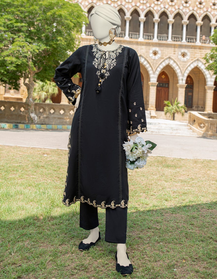 Black Textured Women's Kurti | Jjlk-S-Jss-24-450