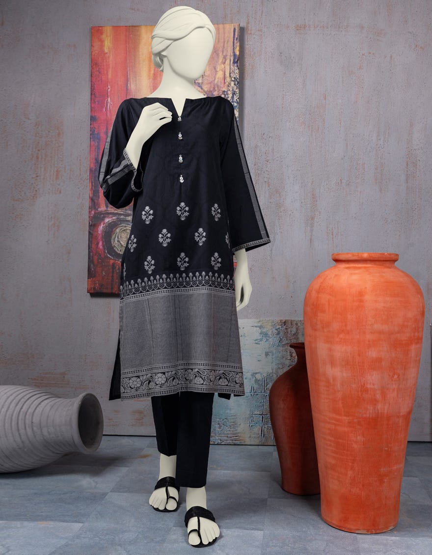 Black Khaddi Women's Kurti | Jjlk-S-Jss-24-463