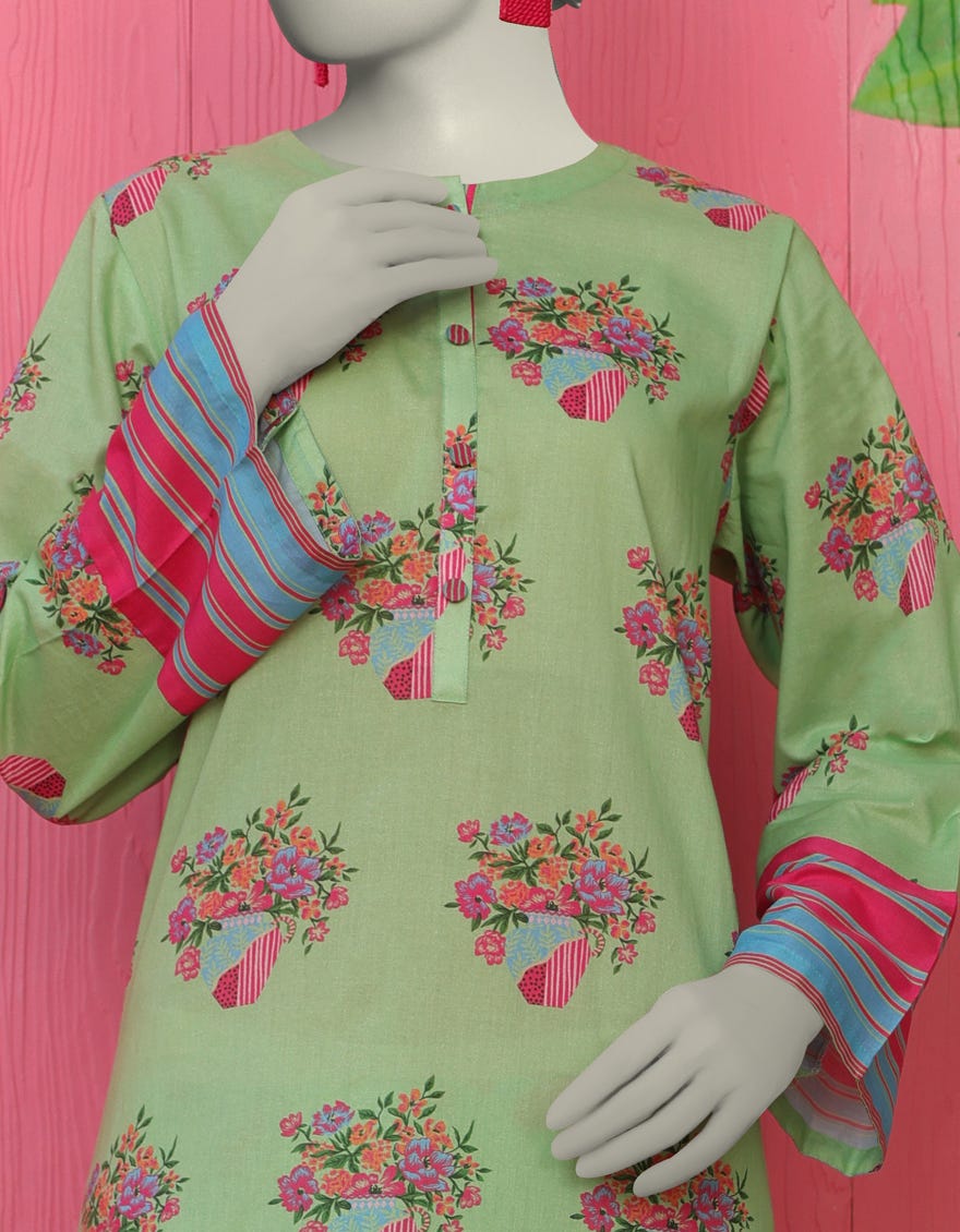 GREEN LAWN PRINTED KURTA