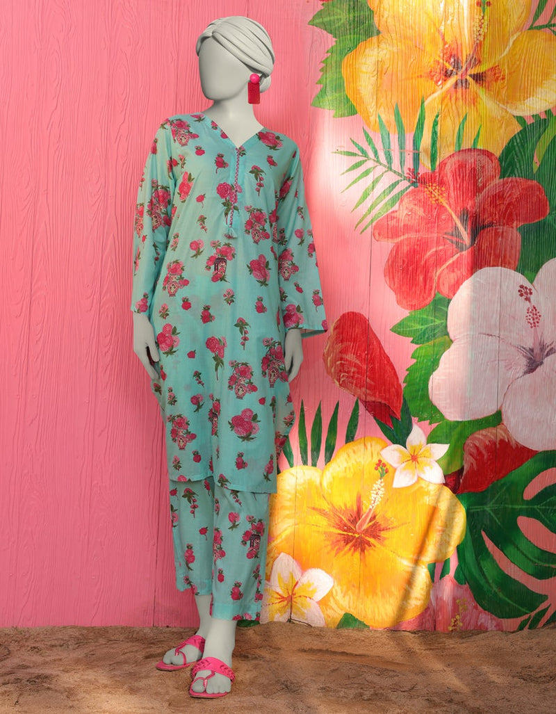 GREEN LAWN PRINTED KURTA