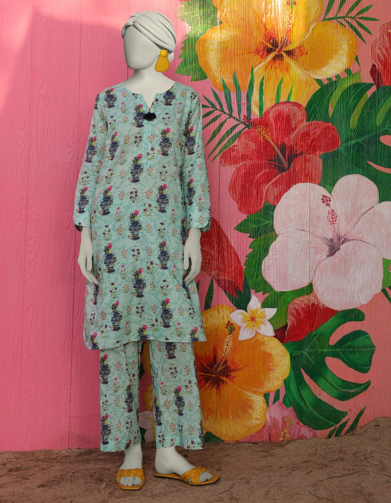 MULTICOLOR LAWN PRINTED KURTA