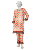 BEIGE PRINTED LAWN KURTA