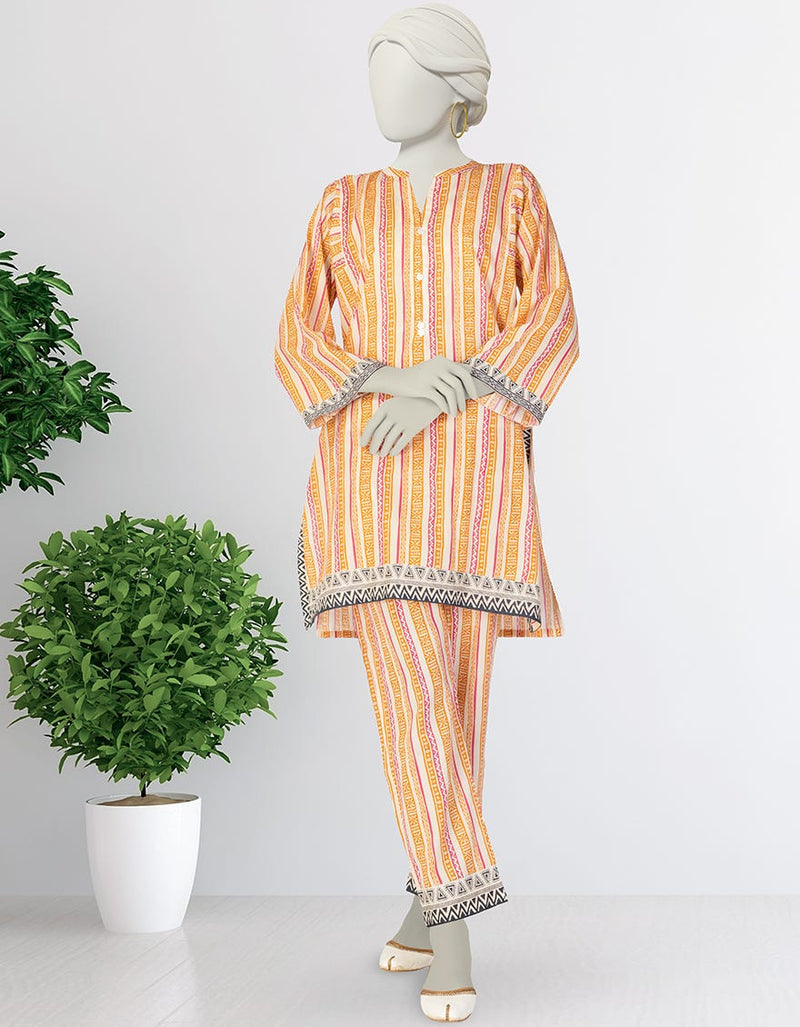 MULTICOLOR PRINTED LAWN KURTA