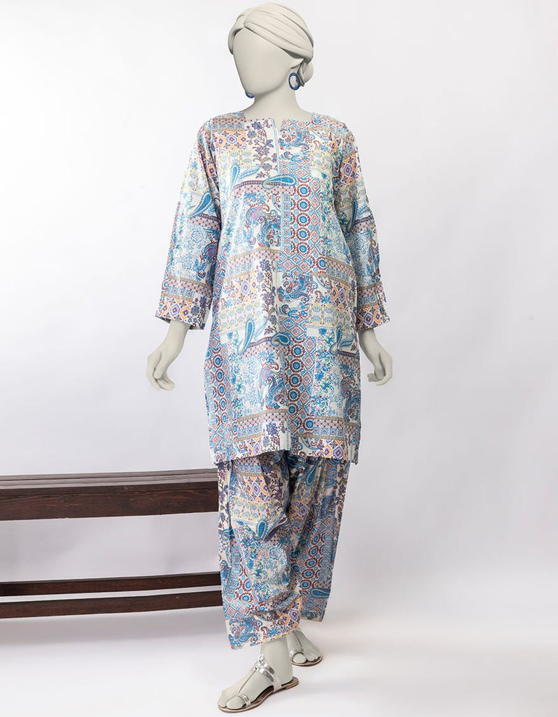 MULTICOLOR LAWN PRINTED KURTA