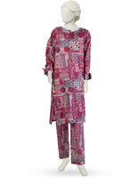 PINK LAWN PRINTED KURTA