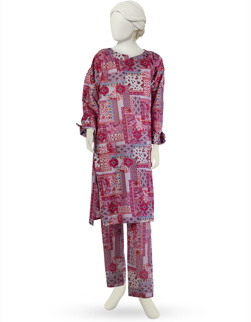 PINK LAWN PRINTED KURTA