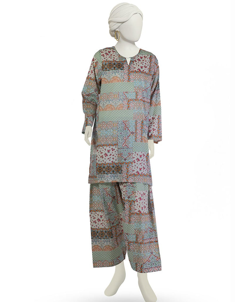 MULTICOLOR LAWN PRINTED KURTA