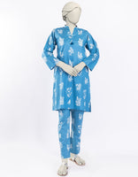 BLUE LAWN PRINTED KURTA