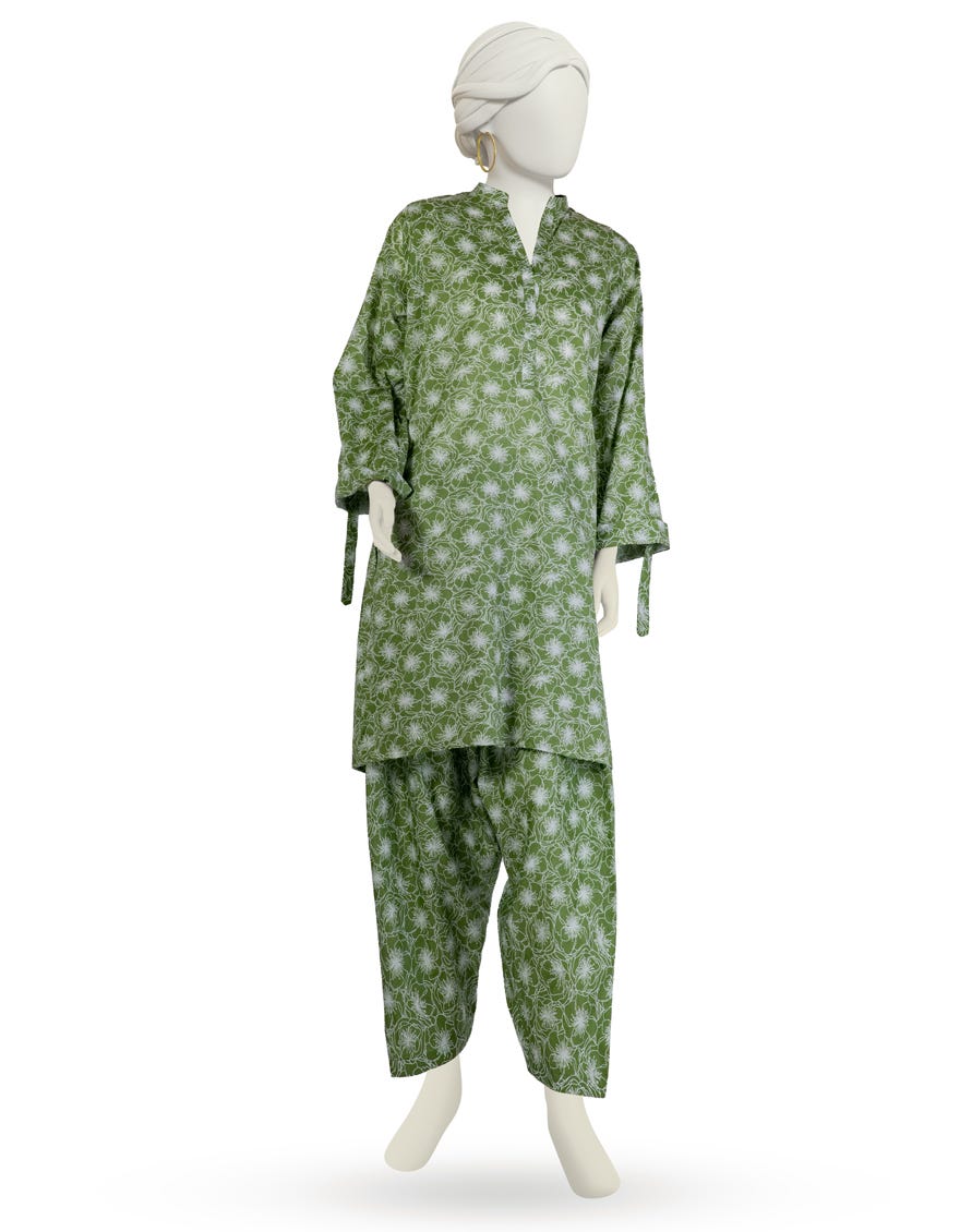 GREEN LAWN PRINTED KURTA