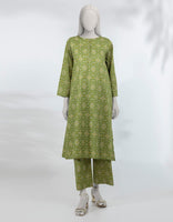 GREEN PRINTED LAWN KURTA