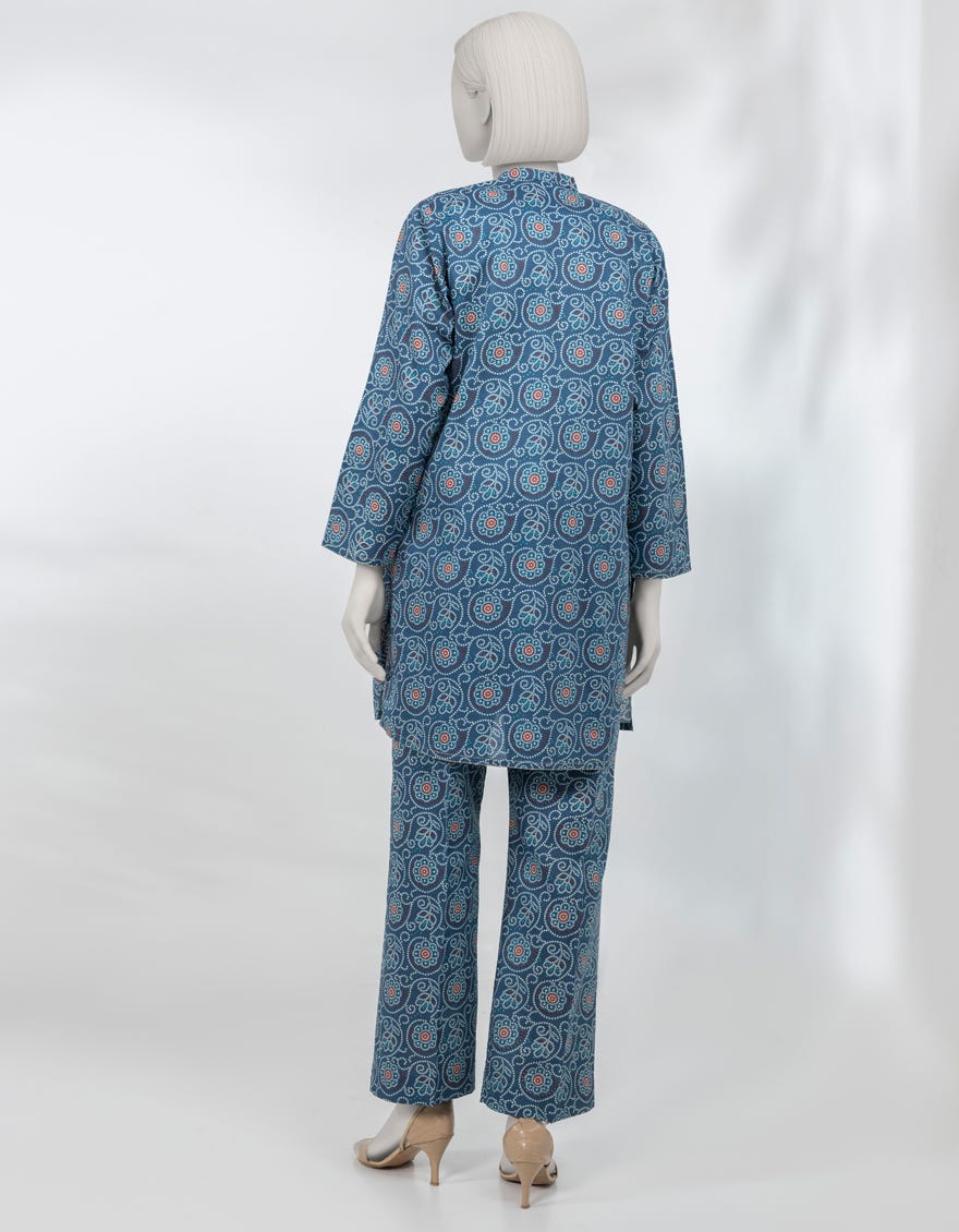 BLUE PRINTED LAWN KURTA