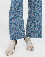 BLUE PRINTED LAWN TROUSERS