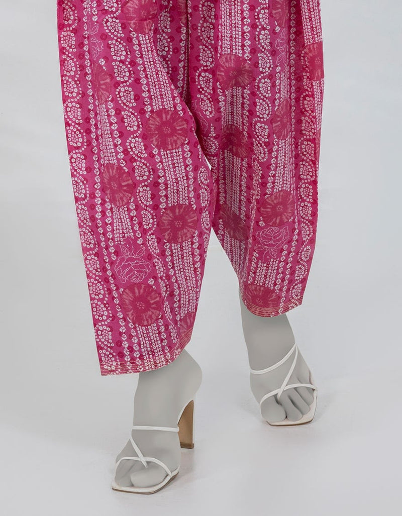 PINK PRINTED LAWN SHALWAR