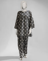 BLACK LAWN PRINTED KURTA