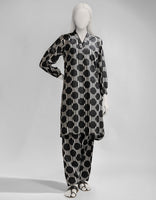 BLACK LAWN PRINTED KURTA