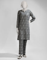 BLACK LAWN PRINTED KURTA